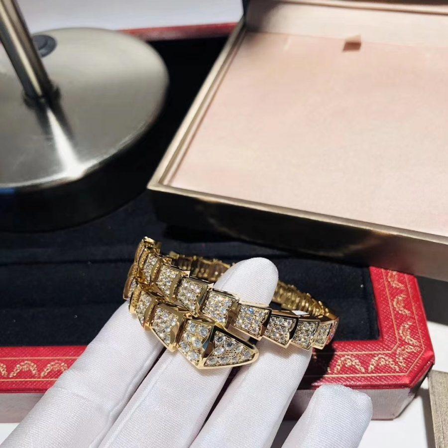 [✨ROSE💎]SERPENTI BRACELET 8MM GOLD DIAMOND
