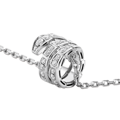 [✨ROSE💎]SERPENTI  NECKLACE DOUBLE RING DIAMOND