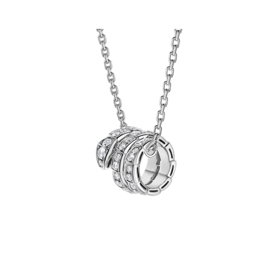 [✨ROSE💎]SERPENTI  NECKLACE DOUBLE RING DIAMOND