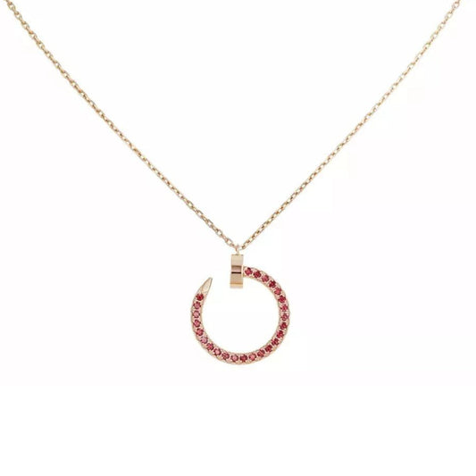 [✨ROSE💎]JUSTE NECKLACE RED FULL DIAMONDS