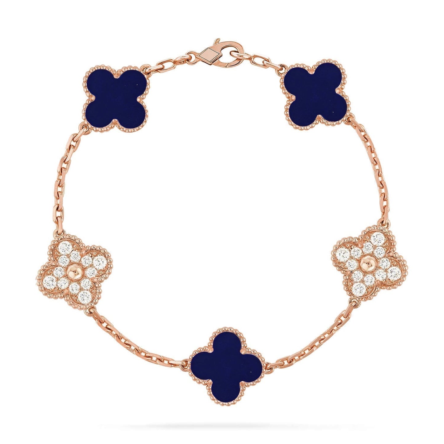 [✨ROSE💎]CLOVER 5 MOTIF LAPIS LAZULI BRACELET COLLECTION