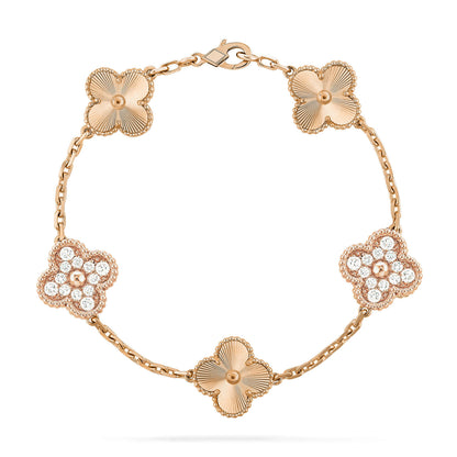 [✨ROSE💎] CLOVER 5 MOTIF LASER BRACELET COLLECTION