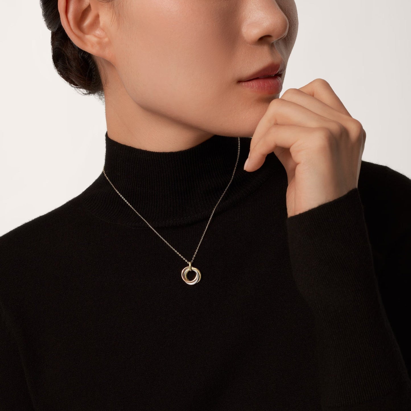 [✨ROSE💎]TRINITY SMALL NECKLACE