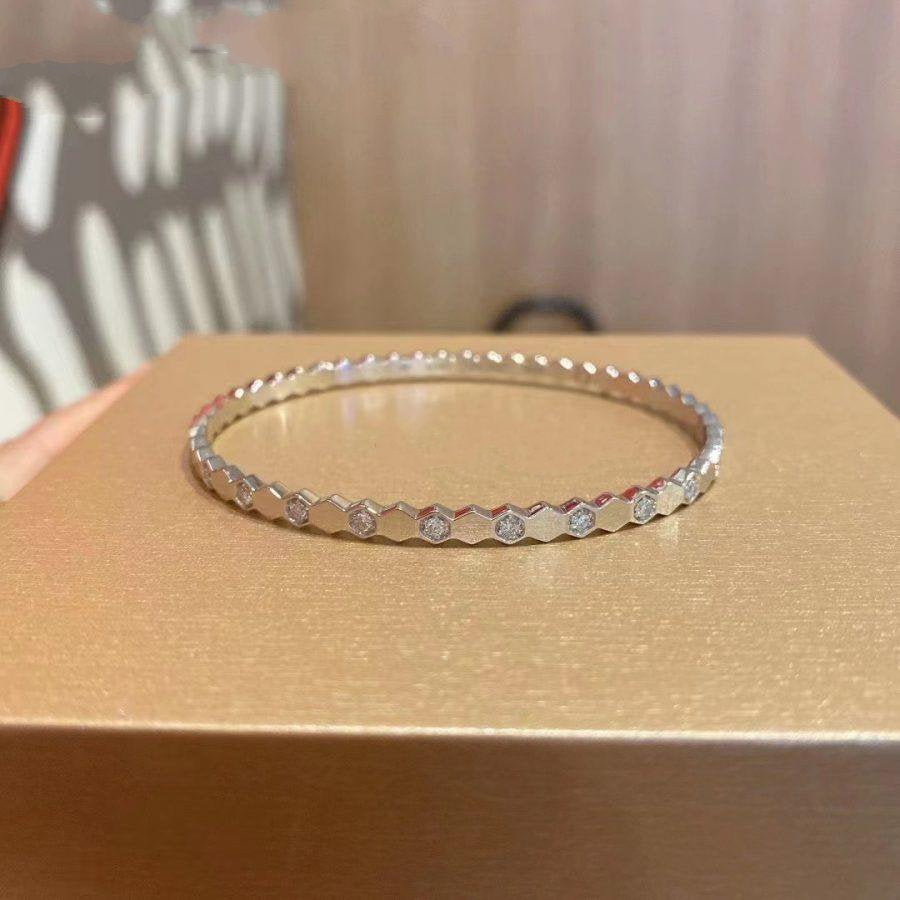 [✨ROSE💎]BEE LOVE SILVER DIAMOND BRACELET