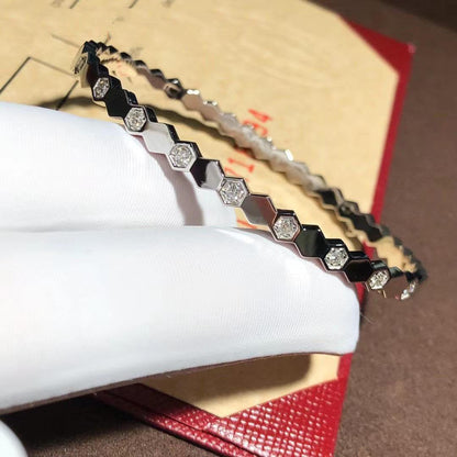 [✨ROSE💎]BEE LOVE SILVER DIAMOND BRACELET