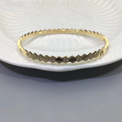 [✨ROSE💎]BEE LOVE GOLD DIAMOND BRACELET