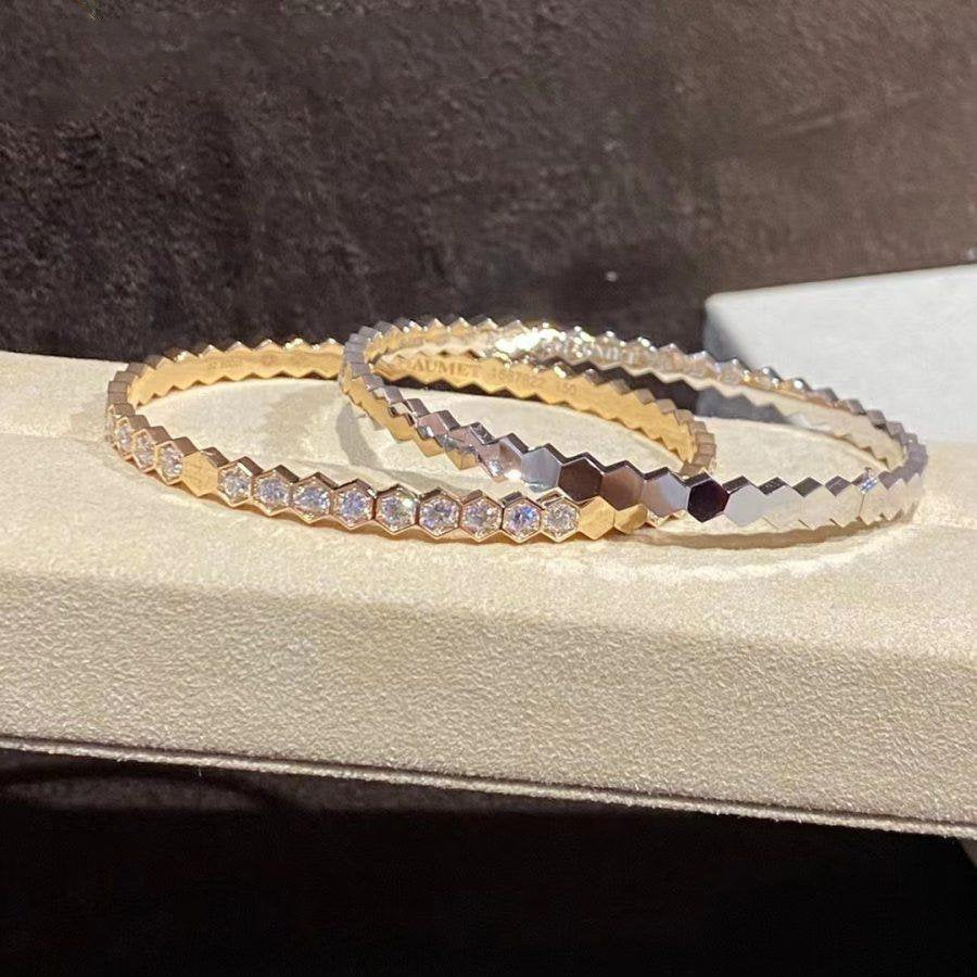 [✨ROSE💎]BEE LOVE GOLD BRACELET FULL DIAMOND