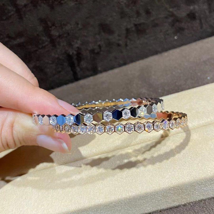 [✨ROSE💎]BEE LOVE GOLD BRACELET FULL DIAMOND