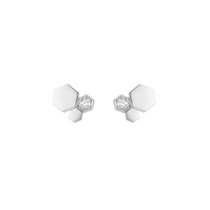 [✨ROSE💎]BEE LOVE SILVER DIAMOND EARRINGS