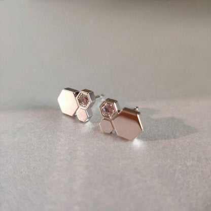 [✨ROSE💎]BEE LOVE SILVER DIAMOND EARRINGS