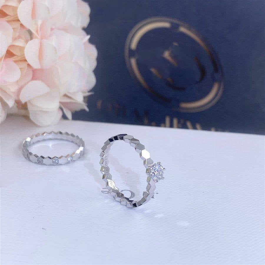 [✨ROSE💎]BEE LOVE RING SILVER 1 DIAMOND