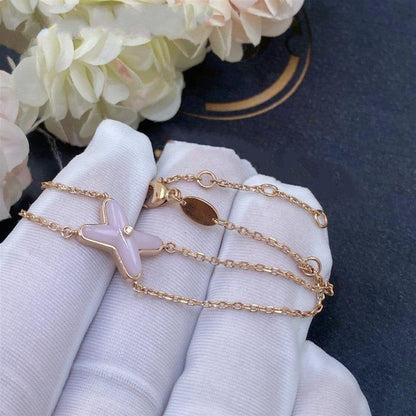 [✨ROSE💎]JEUX BRACELET PINK MOP PINK GOLD 1 DIAMOND