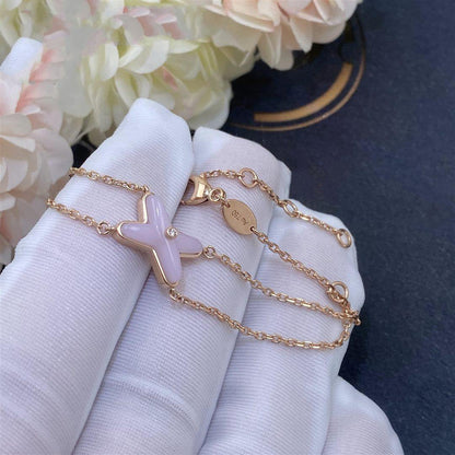[✨ROSE💎]JEUX BRACELET PINK MOP PINK GOLD 1 DIAMOND