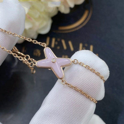 [✨ROSE💎]JEUX BRACELET PINK MOP PINK GOLD 1 DIAMOND