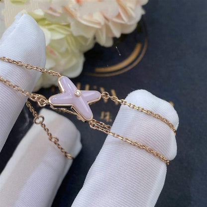 [✨ROSE💎]JEUX BRACELET PINK MOP PINK GOLD 1 DIAMOND