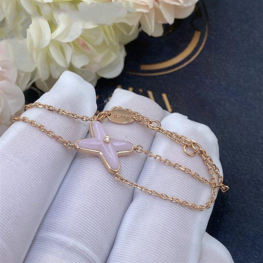 [✨ROSE💎]JEUX BRACELET PINK MOP PINK GOLD 1 DIAMOND