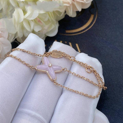 [✨ROSE💎]JEUX BRACELET PINK MOP PINK GOLD 1 DIAMOND