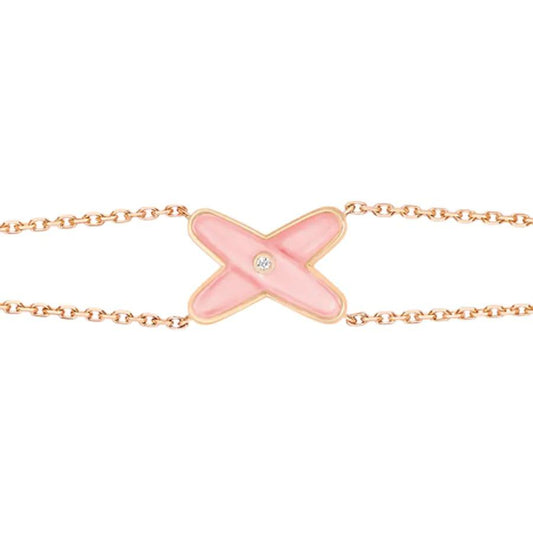 [✨ROSE💎]JEUX BRACELET PINK MOP PINK GOLD 1 DIAMOND