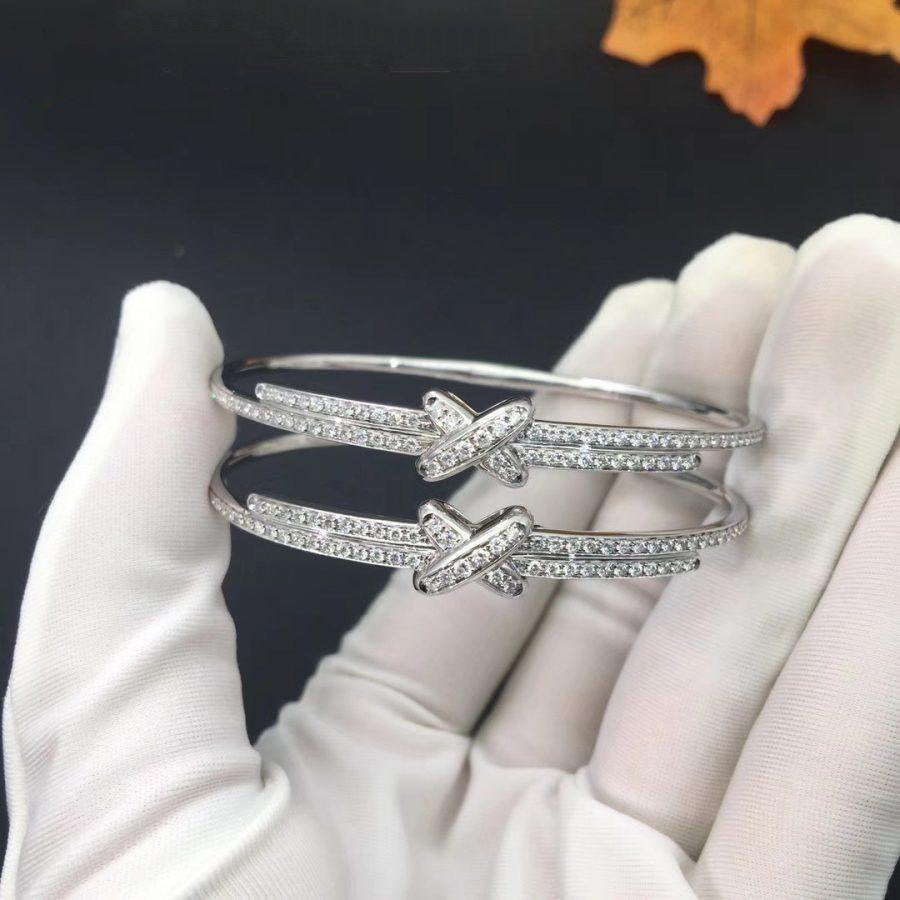 [✨ROSE💎]JEUX DE BRACELET DIAMONDS SILVER