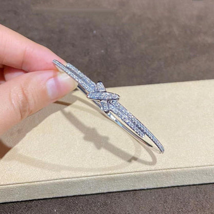 [✨ROSE💎]JEUX DE BRACELET DIAMONDS SILVER