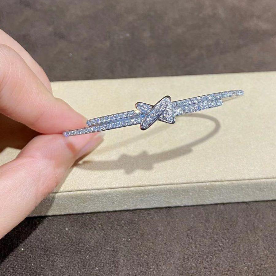[✨ROSE💎]JEUX DE BRACELET DIAMONDS SILVER