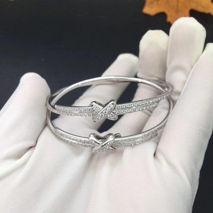 [✨ROSE💎]JEUX DE BRACELET DIAMONDS SILVER