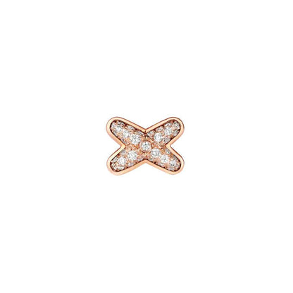 [✨ROSE💎]JEUX DE PINK GOLD DIAMOND EARRINGS