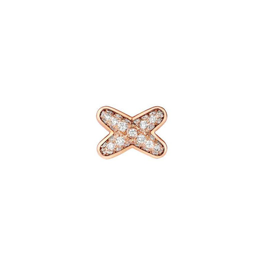 [✨ROSE💎]JEUX DE PINK GOLD DIAMOND EARRINGS
