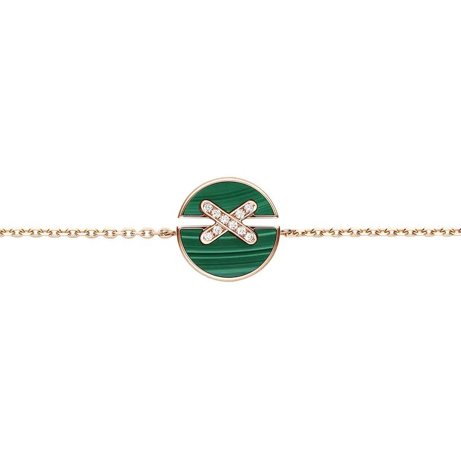 [✨ROSE💎]JEUX DE BRACELET MALACHITE PINK GOLD DIAMONDS