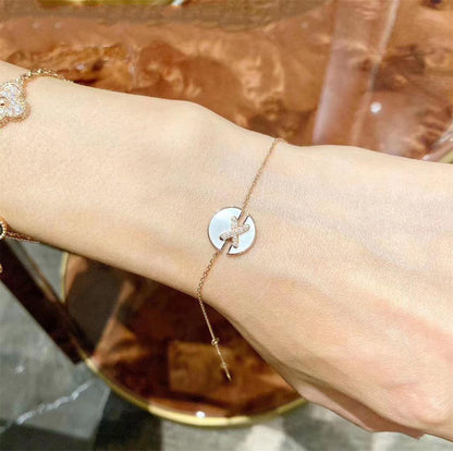 [✨ROSE💎]JEUX DE BRACELET MOP PINK GOLD DIAMONDS