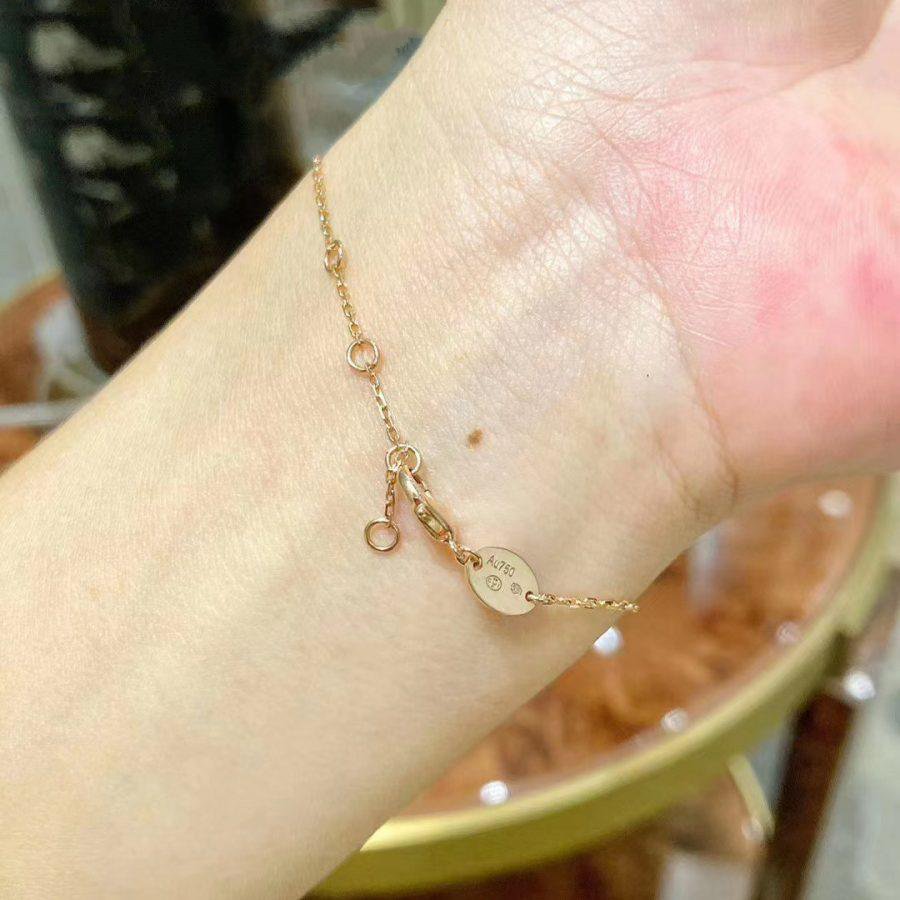 [✨ROSE💎]JEUX DE BRACELET MOP PINK GOLD DIAMONDS