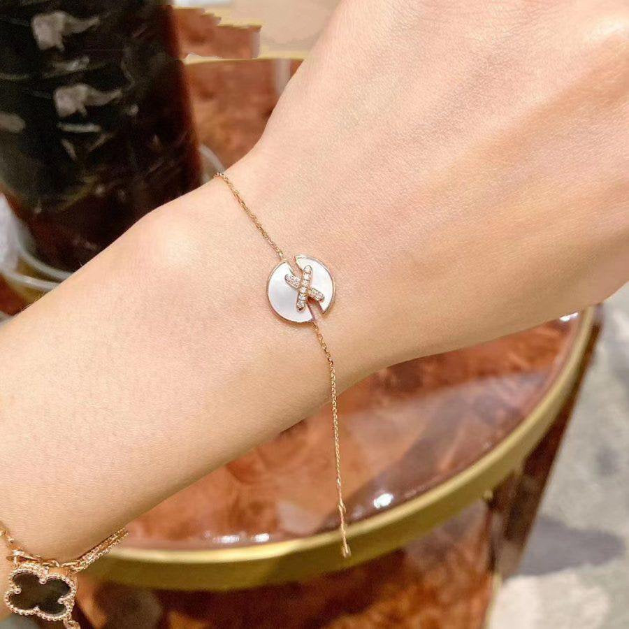[✨ROSE💎]JEUX DE BRACELET MOP PINK GOLD DIAMONDS