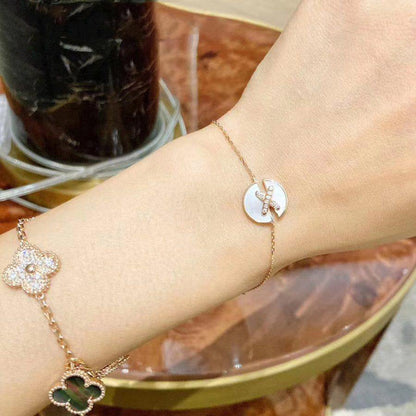 [✨ROSE💎]JEUX DE BRACELET MOP PINK GOLD DIAMONDS