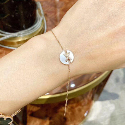 [✨ROSE💎]JEUX DE BRACELET MOP PINK GOLD DIAMONDS