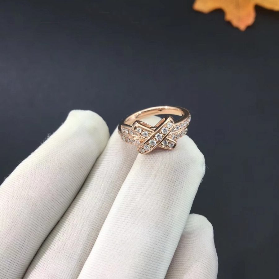 [✨ROSE💎]JEUX DE RING PINK GOLD DIAMOND