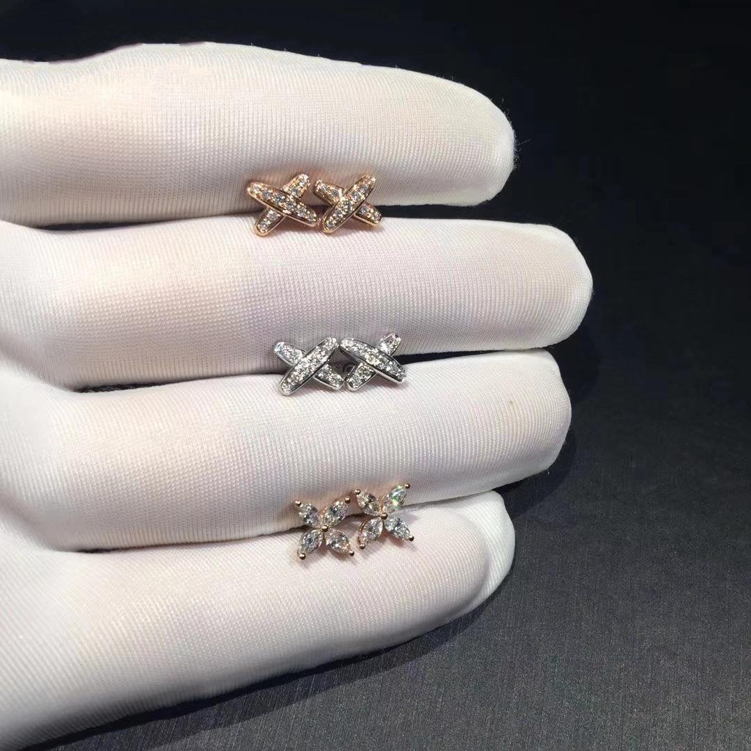 [✨ROSE💎]JEUX DE DIAMOND EARRINGS