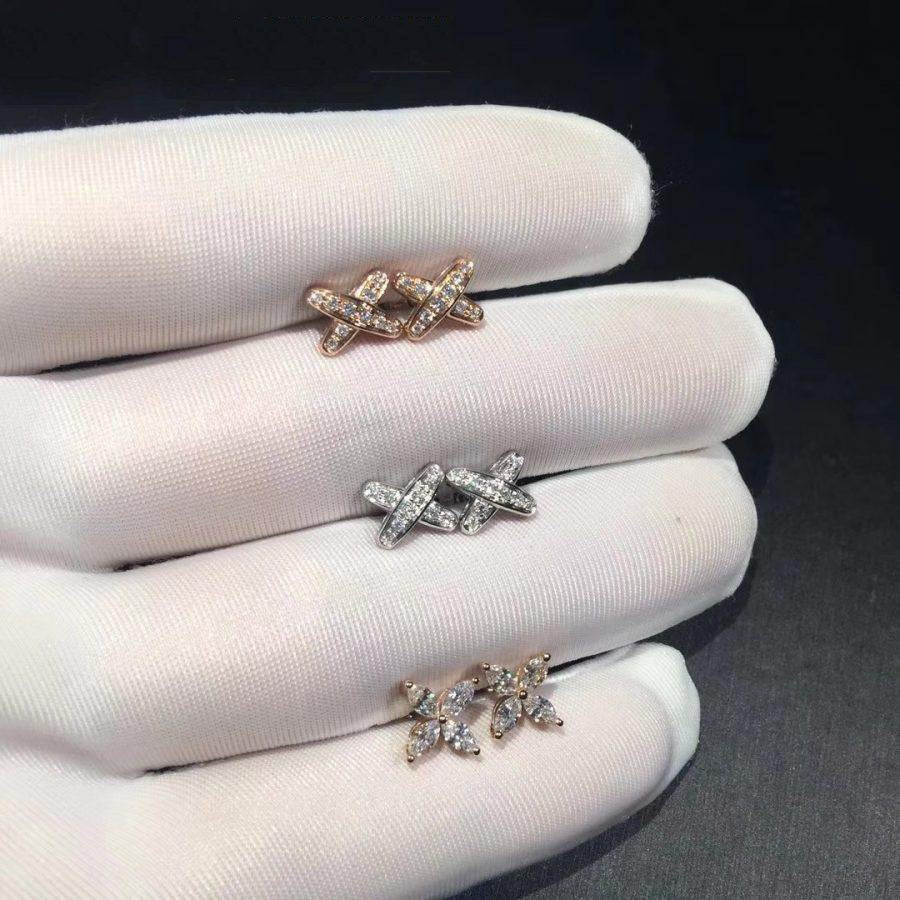 [✨ROSE💎]JEUX DE DIAMOND EARRINGS