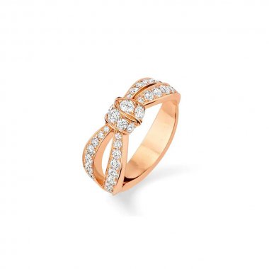 [✨ROSE💎]LIENS PINK GOLD DIAMOND RING