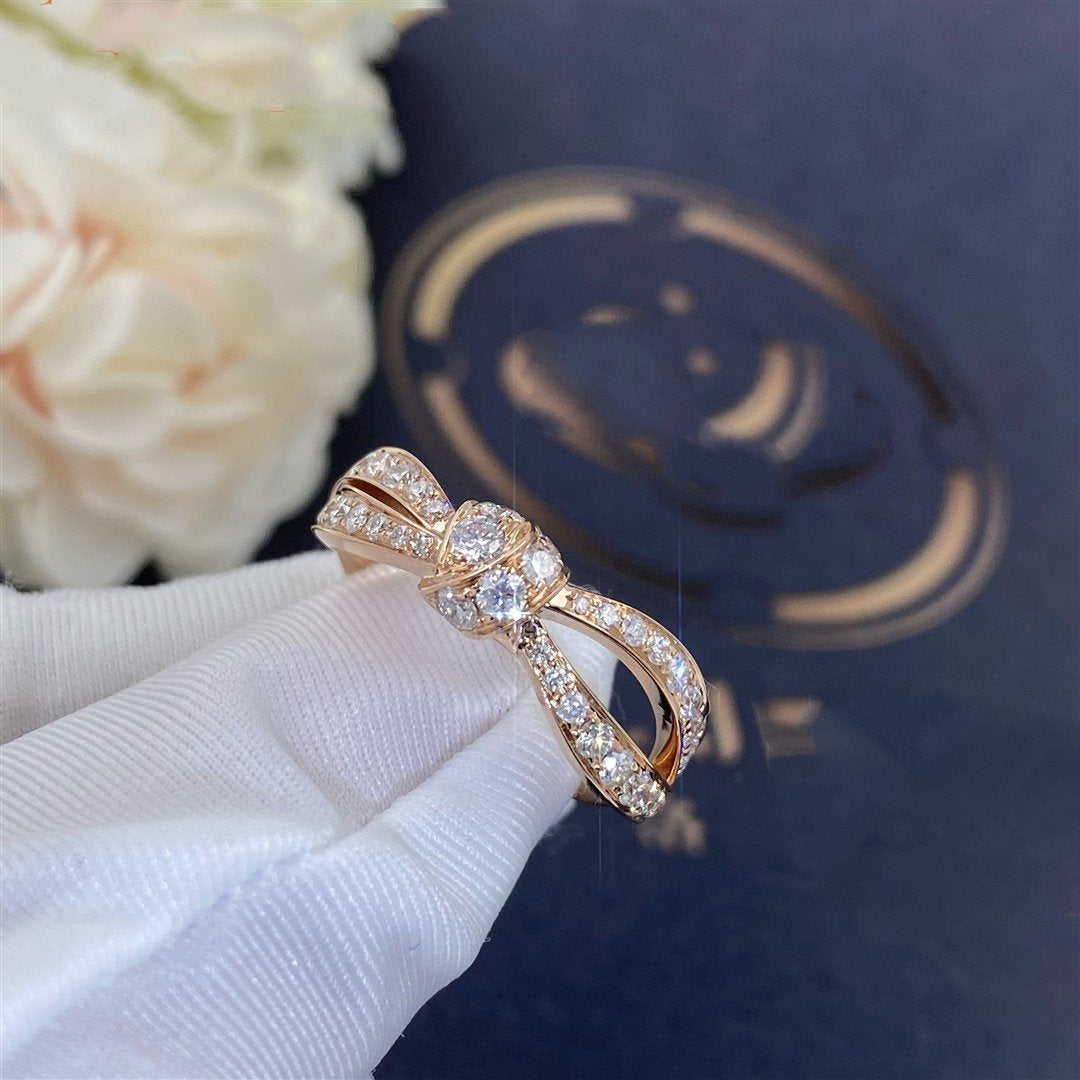 [✨ROSE💎]LIENS PINK GOLD DIAMOND RING