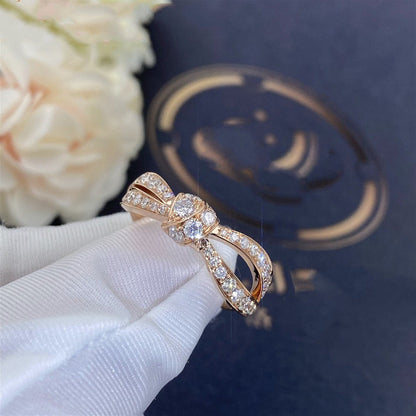 [✨ROSE💎]LIENS PINK GOLD DIAMOND RING