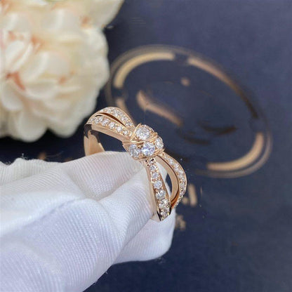 [✨ROSE💎]LIENS PINK GOLD DIAMOND RING