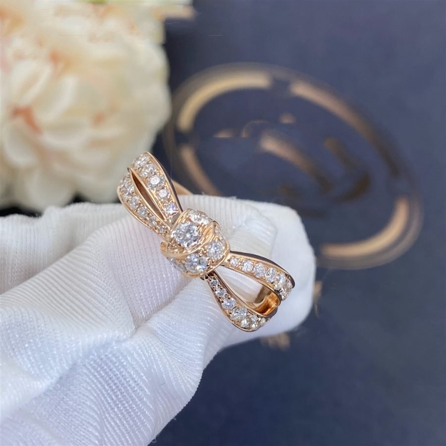 [✨ROSE💎]LIENS PINK GOLD DIAMOND RING