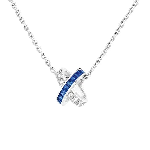 [✨ROSE💎]LIENS DIAMOND SILVER NECKLACE