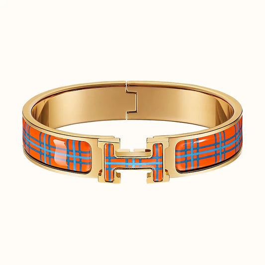 [✨ROSE💎]H TARTAN BRACELET 12MM
