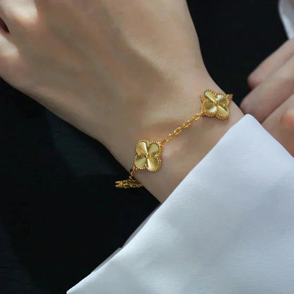 [✨ROSE💎] CLOVER 5 MOTIF LASER BRACELET COLLECTION