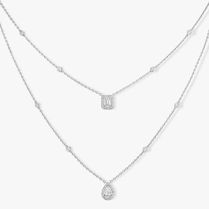 [✨ROSE💎]Diamond Necklace My Twin 2 Rows