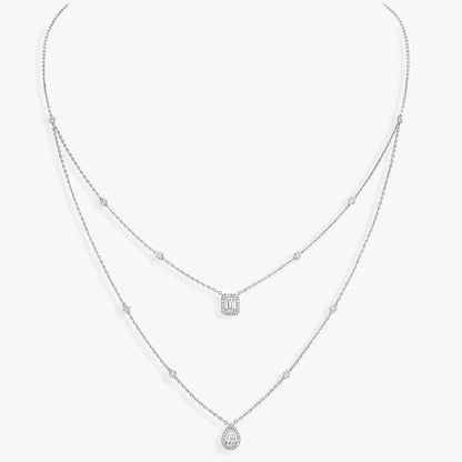 [✨ROSE💎]Diamond Necklace My Twin 2 Rows