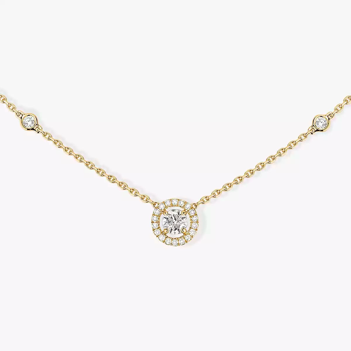 [✨ROSE💎]Diamond Necklace 0,20ct Brilliant Shape Joy