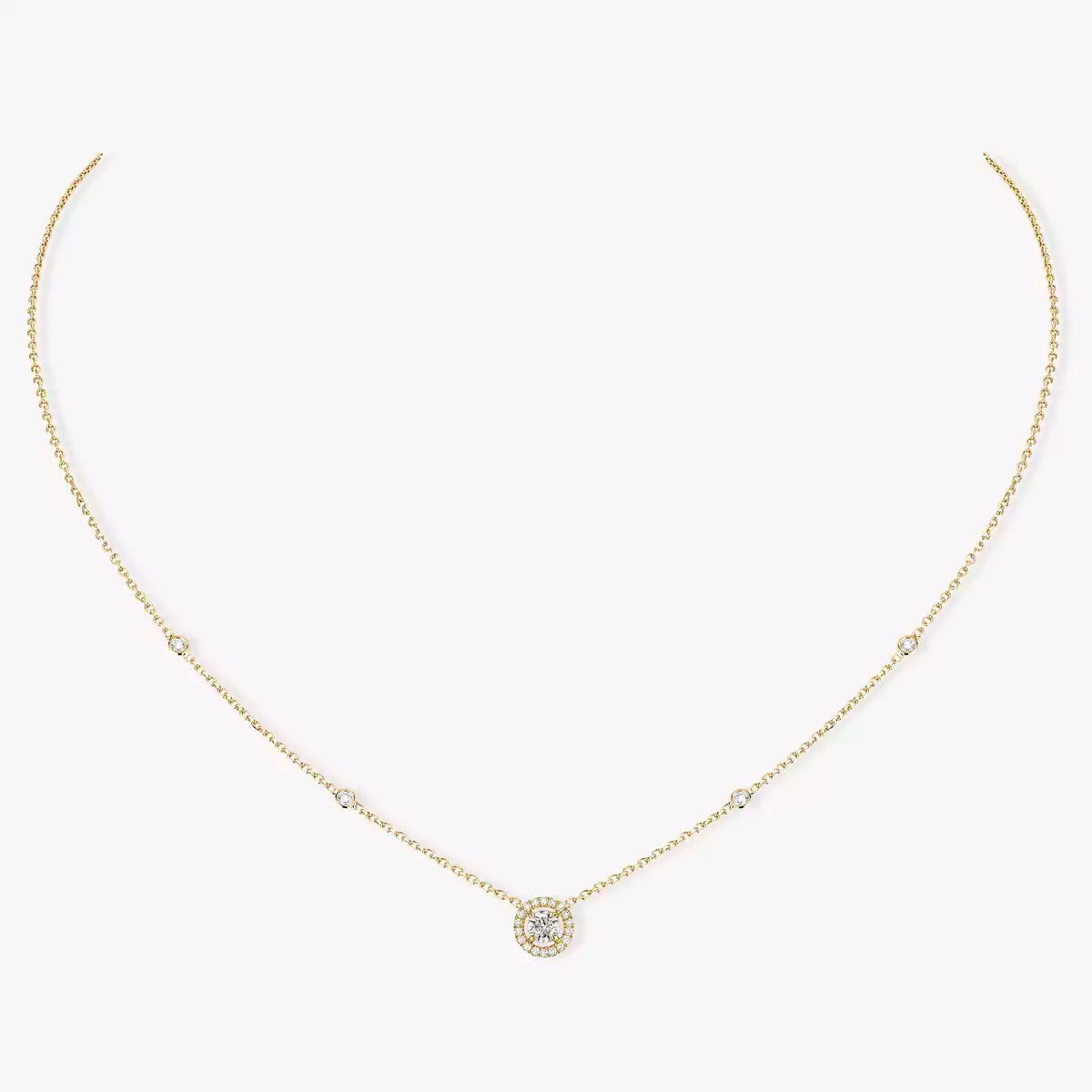 [✨ROSE💎]Diamond Necklace 0,20ct Brilliant Shape Joy