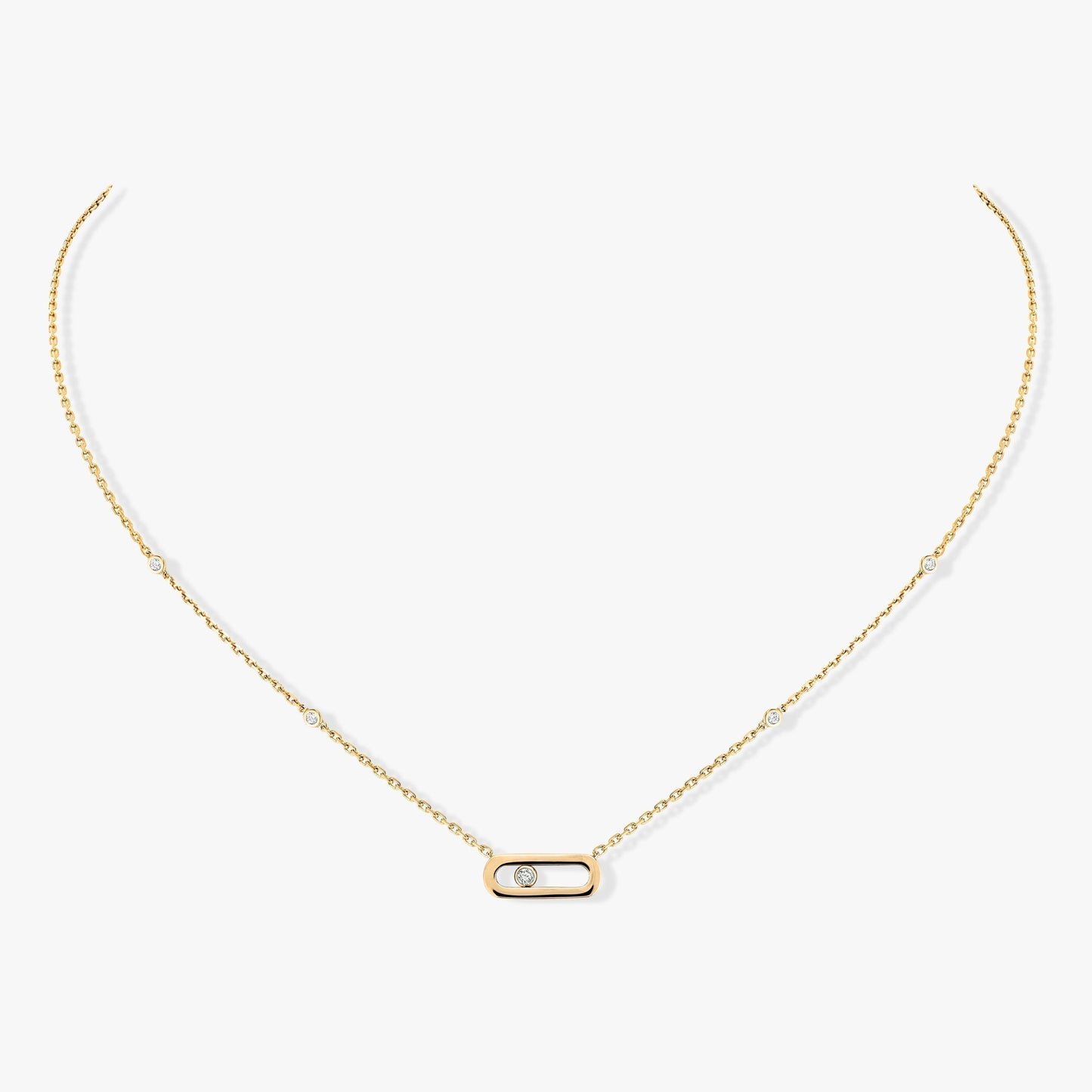 [✨ROSE💎]MOVE UNO DIAMOND NECKLACE
